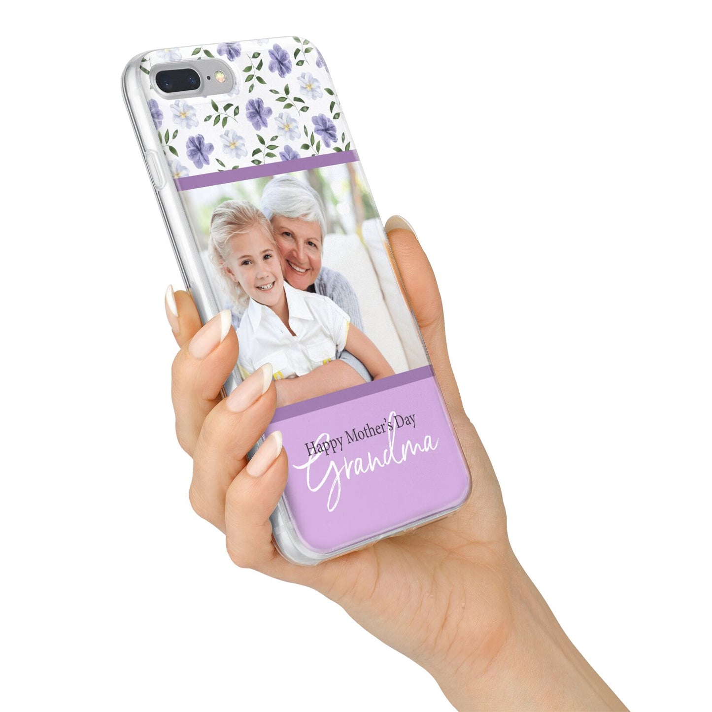 Personalised Grandma Mother s Day iPhone 7 Plus Bumper Case on Silver iPhone Alternative Image