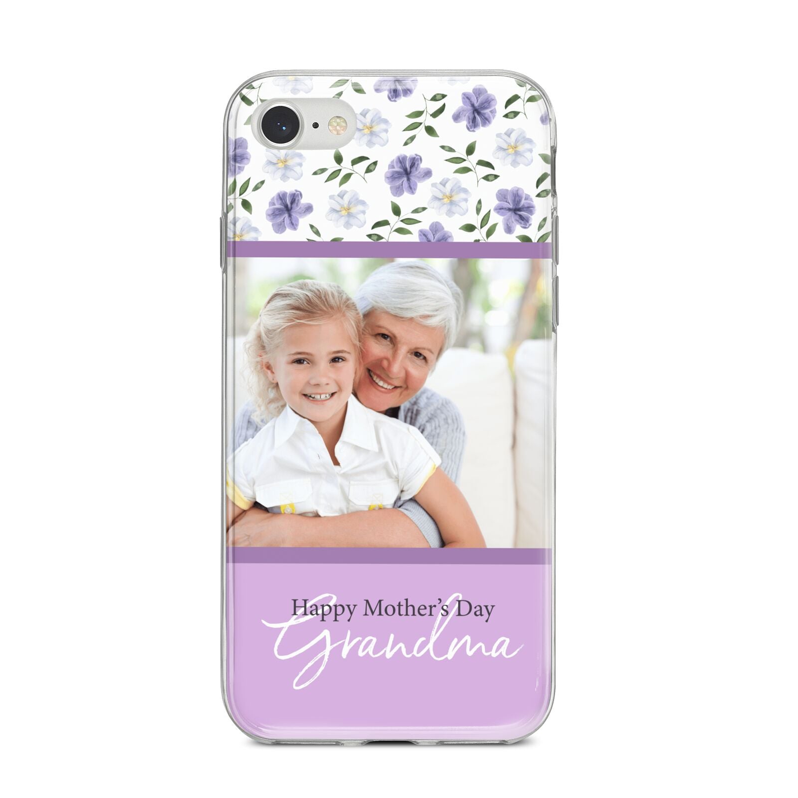 Personalised Grandma Mother s Day iPhone 8 Bumper Case on Silver iPhone