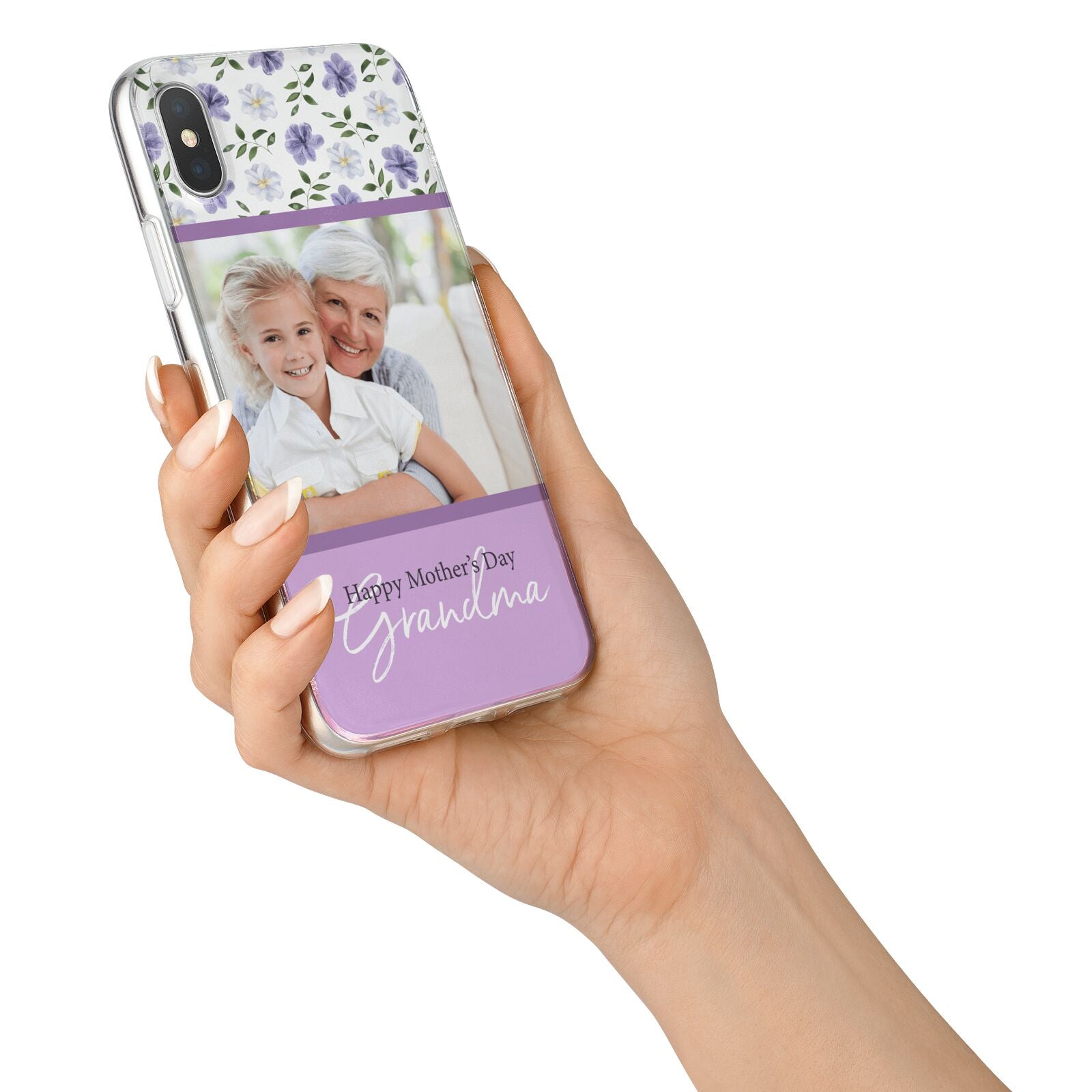 Personalised Grandma Mother s Day iPhone X Bumper Case on Silver iPhone Alternative Image 2