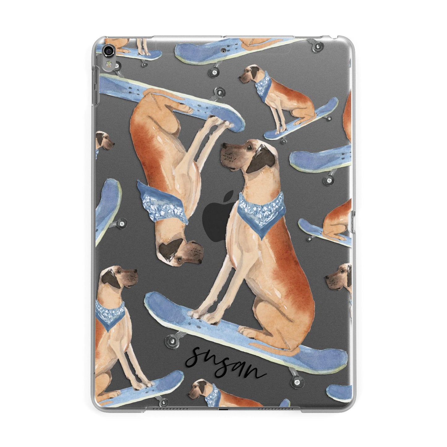 Personalised Great Dane Apple iPad Grey Case