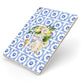 Personalised Greek Tiles Apple iPad Case on Gold iPad Side View