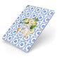 Personalised Greek Tiles Apple iPad Case on Silver iPad Side View