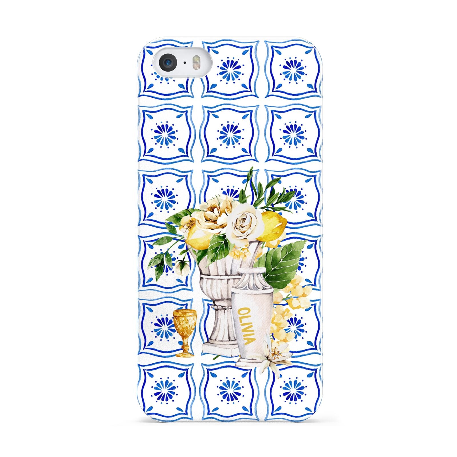Personalised Greek Tiles Apple iPhone 5 Case
