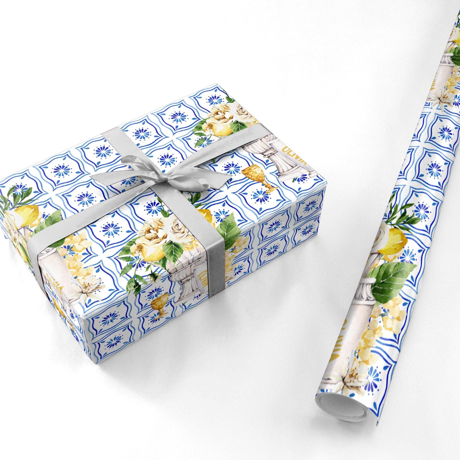 Personalised Greek Tiles Personalised Wrapping Paper