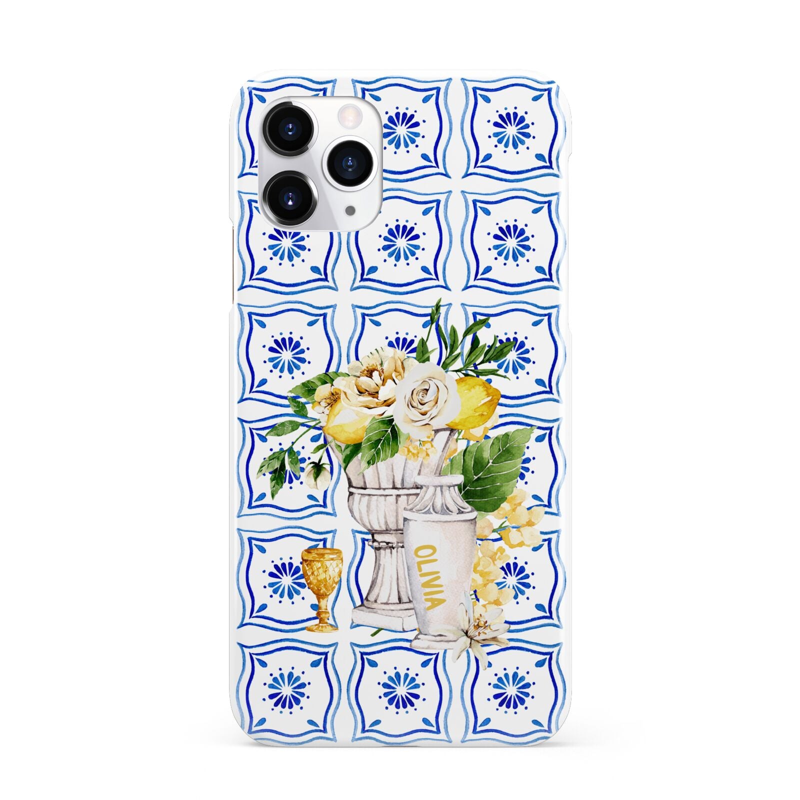 Personalised Greek Tiles iPhone 11 Pro 3D Snap Case