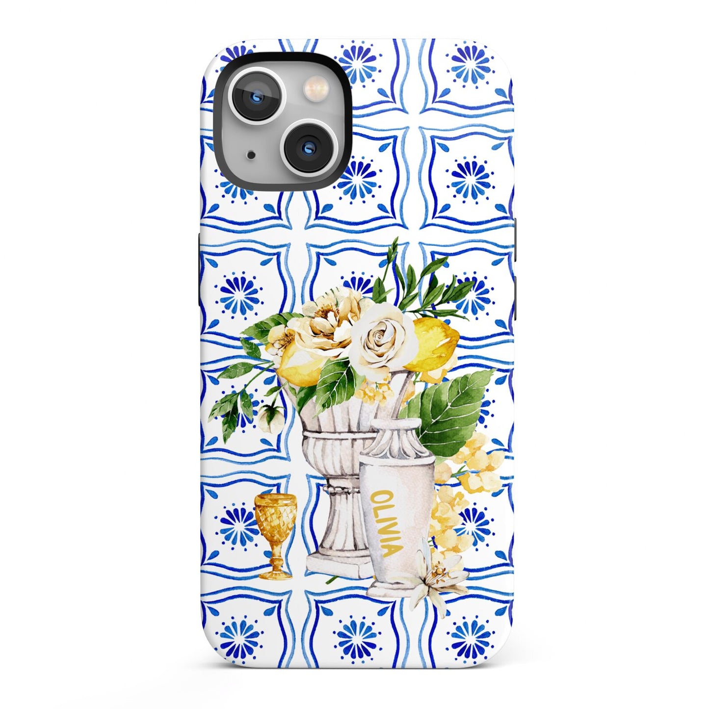 Personalised Greek Tiles iPhone 13 Full Wrap 3D Tough Case