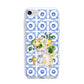 Personalised Greek Tiles iPhone 7 Bumper Case on Silver iPhone