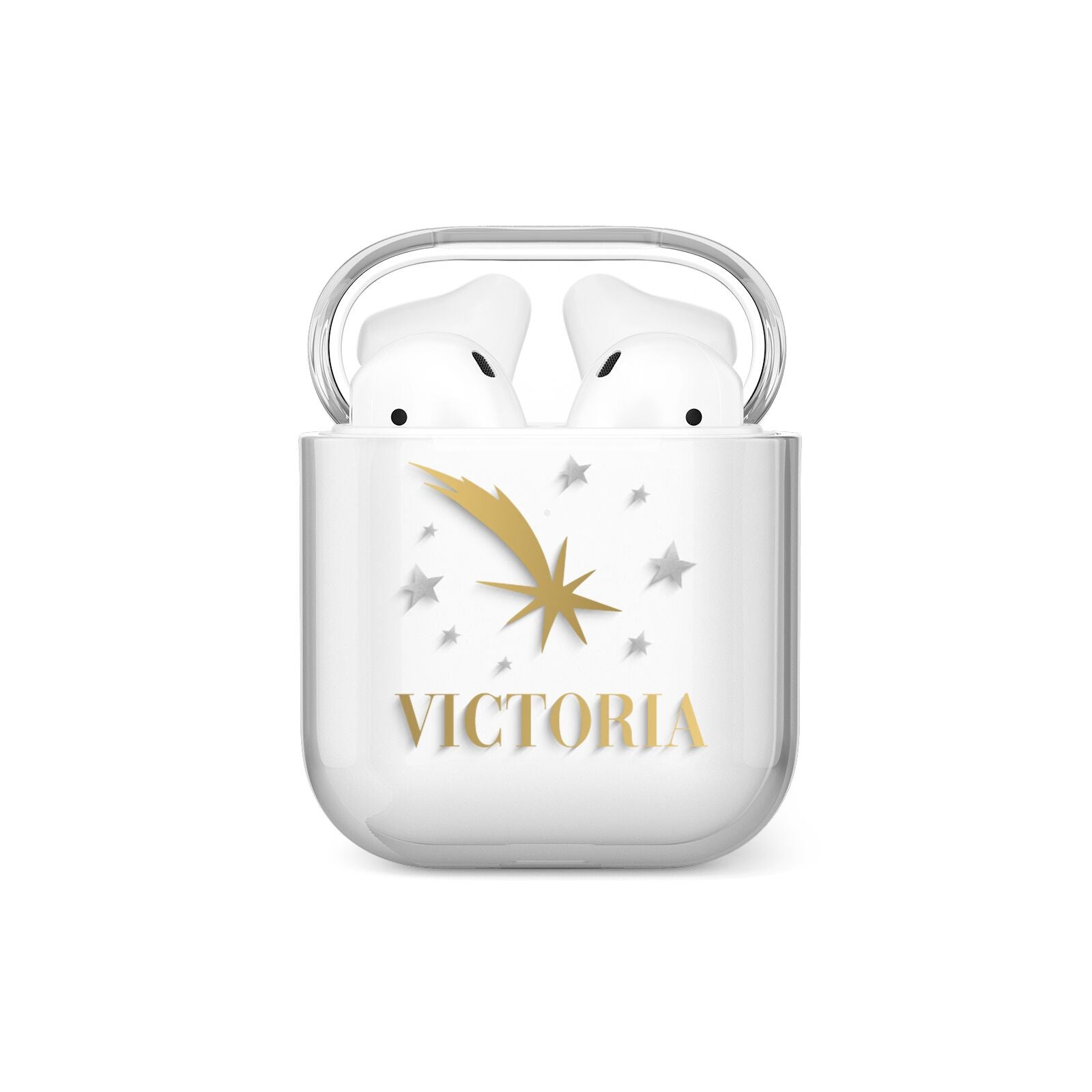 Personalised Green Cloud Stars AirPods Case