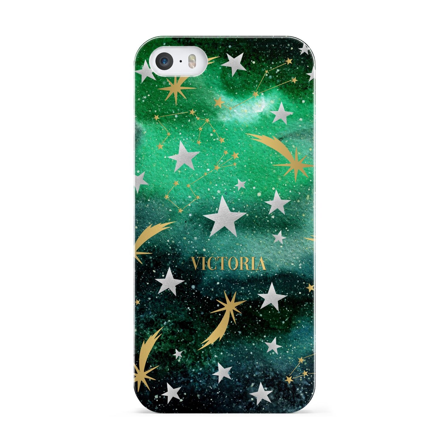 Personalised Green Cloud Stars Apple iPhone 5 Case