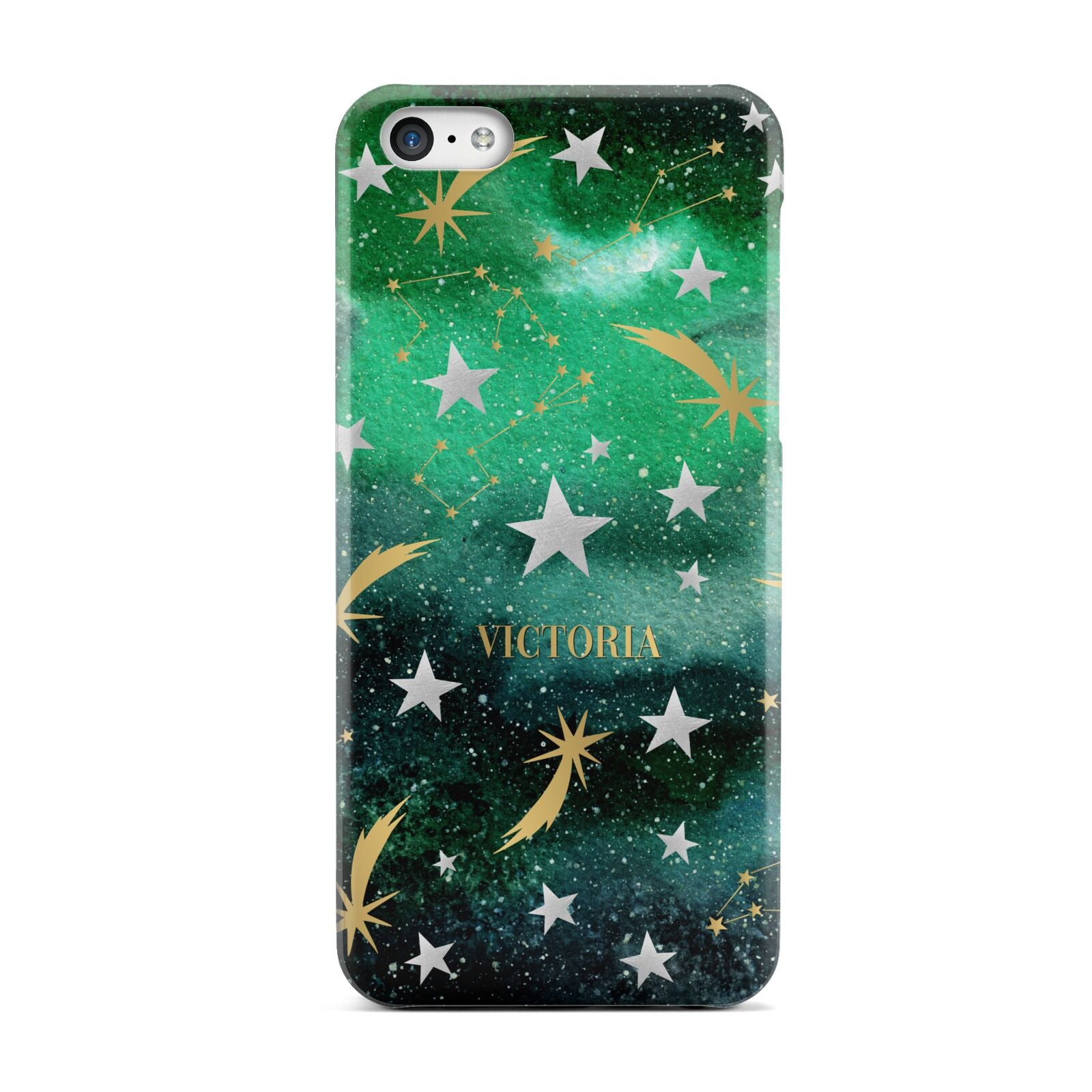 Personalised Green Cloud Stars Apple iPhone 5c Case