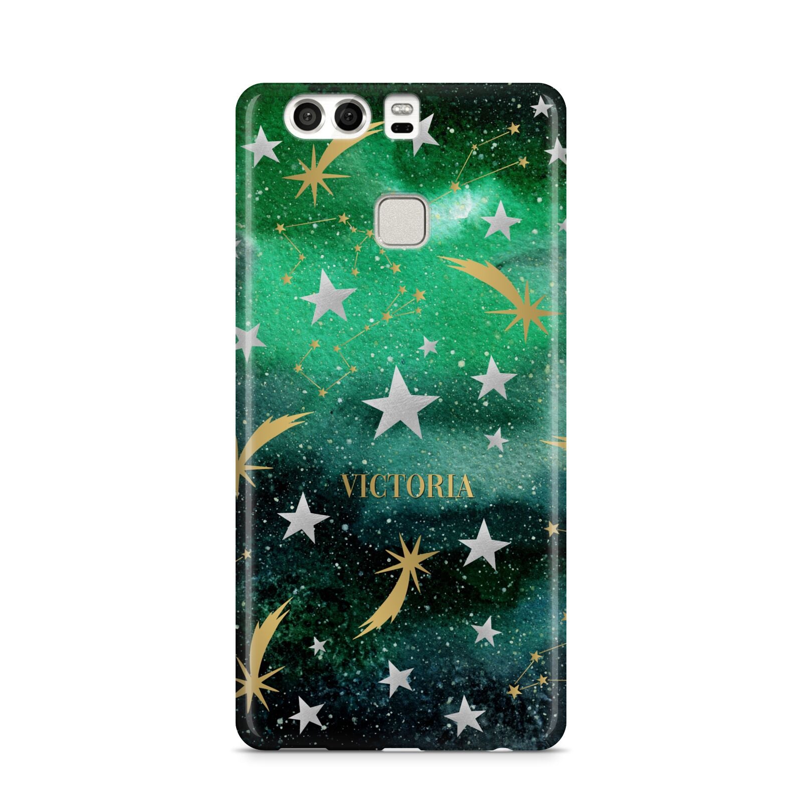 Personalised Green Cloud Stars Huawei P9 Case