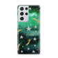 Personalised Green Cloud Stars Samsung S21 Ultra Case