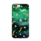 Personalised Green Cloud Stars iPhone 7 Plus Bumper Case on Silver iPhone