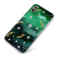 Personalised Green Cloud Stars iPhone X Bumper Case on Silver iPhone