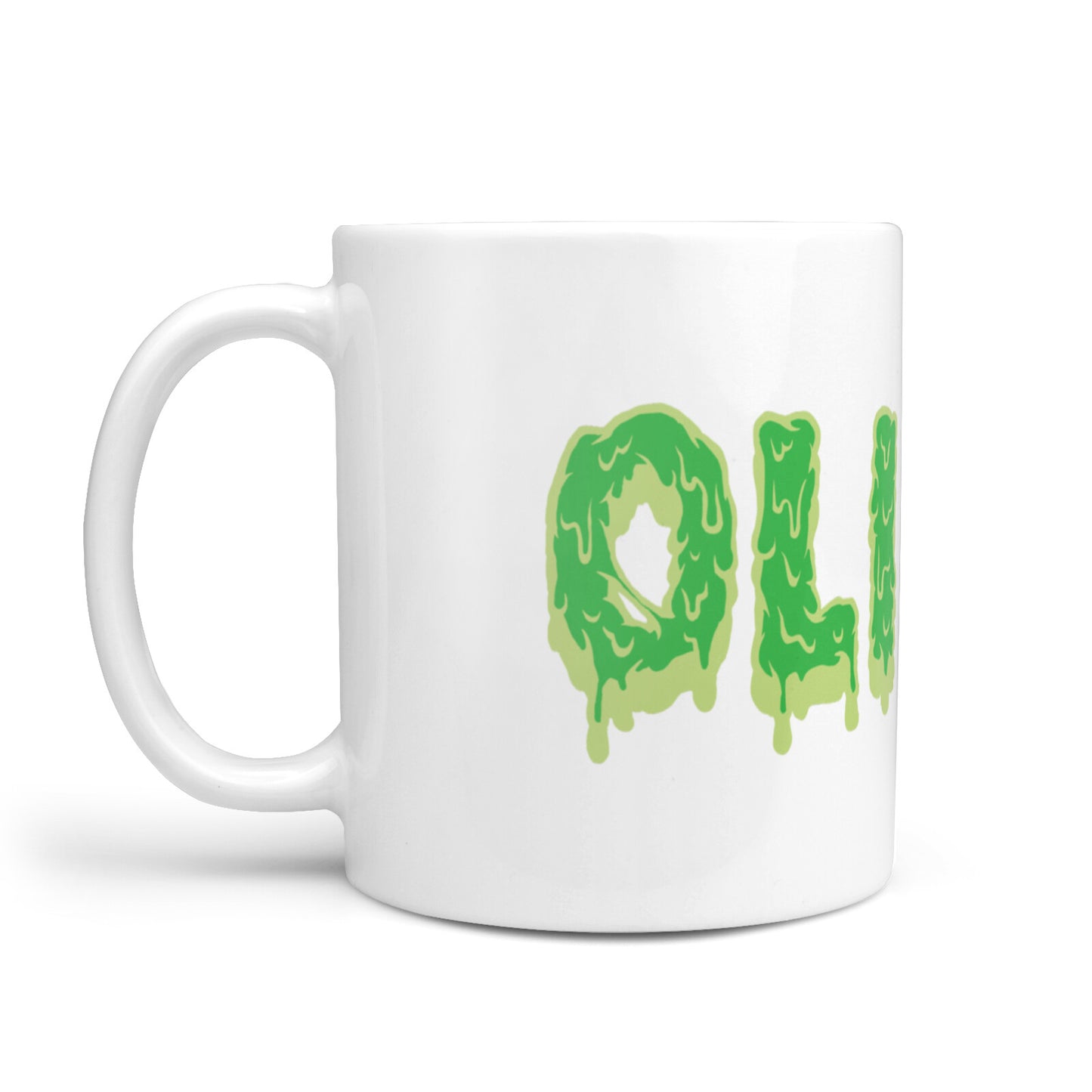 Personalised Green Halloween Slime Text 10oz Mug Alternative Image 1