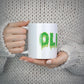 Personalised Green Halloween Slime Text 10oz Mug Alternative Image 5