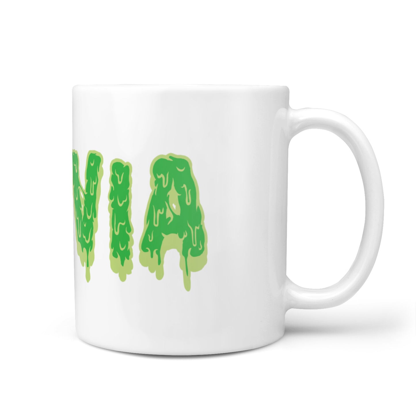 Personalised Green Halloween Slime Text 10oz Mug
