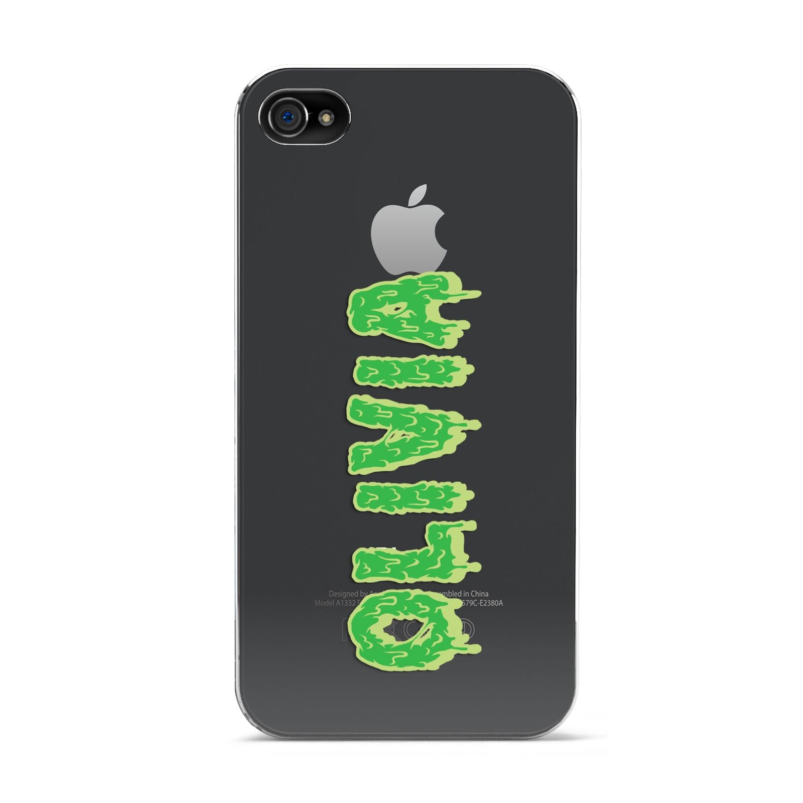 Personalised Green Halloween Slime Text Apple iPhone 4s Case