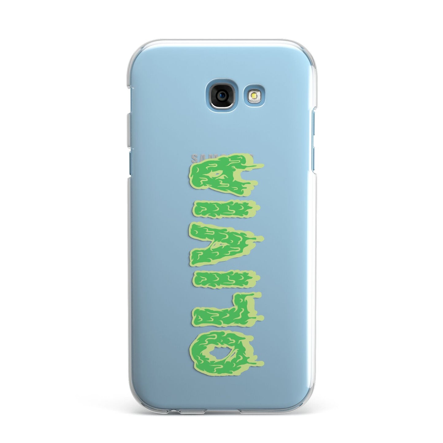 Personalised Green Halloween Slime Text Samsung Galaxy A7 2017 Case