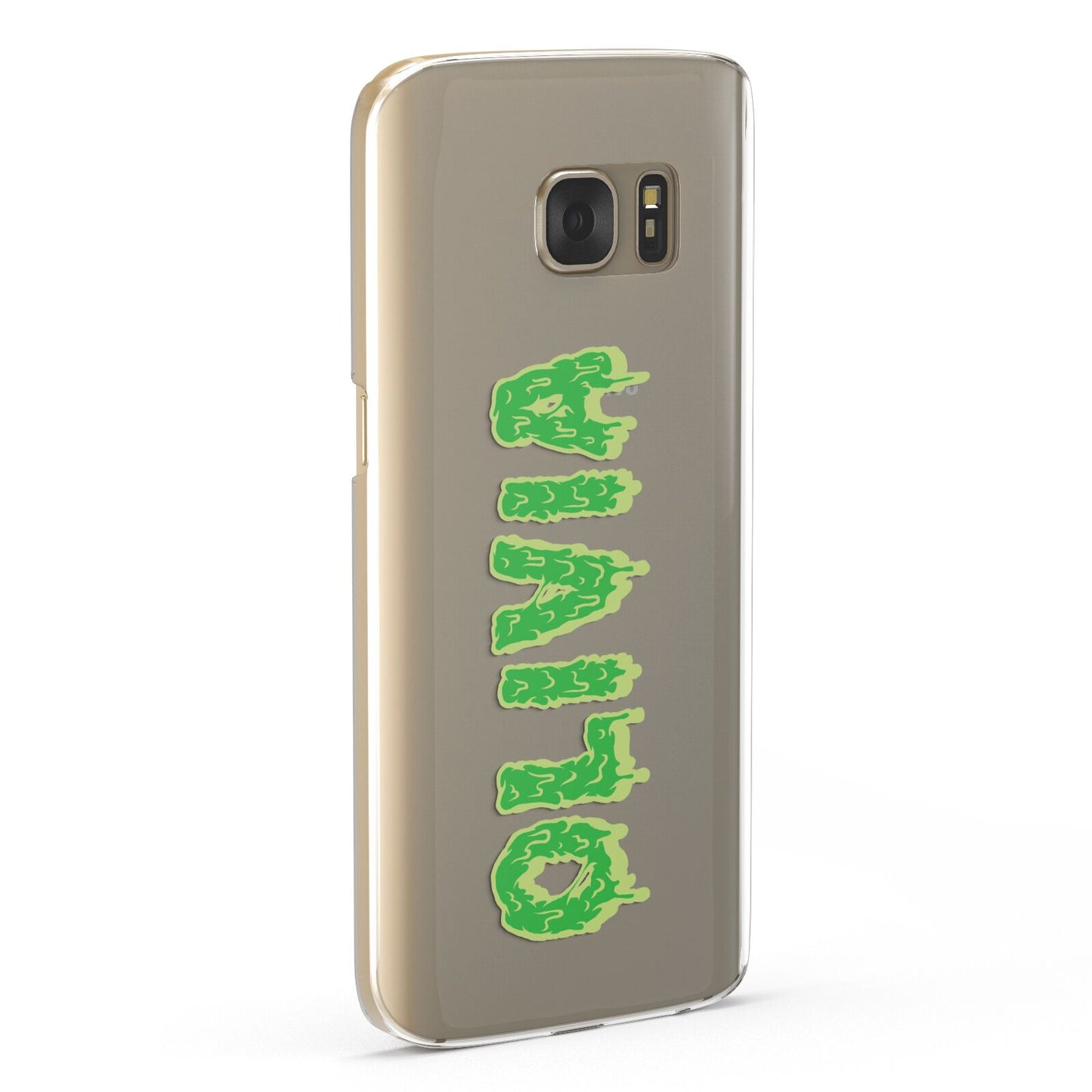 Personalised Green Halloween Slime Text Samsung Galaxy Case Fourty Five Degrees