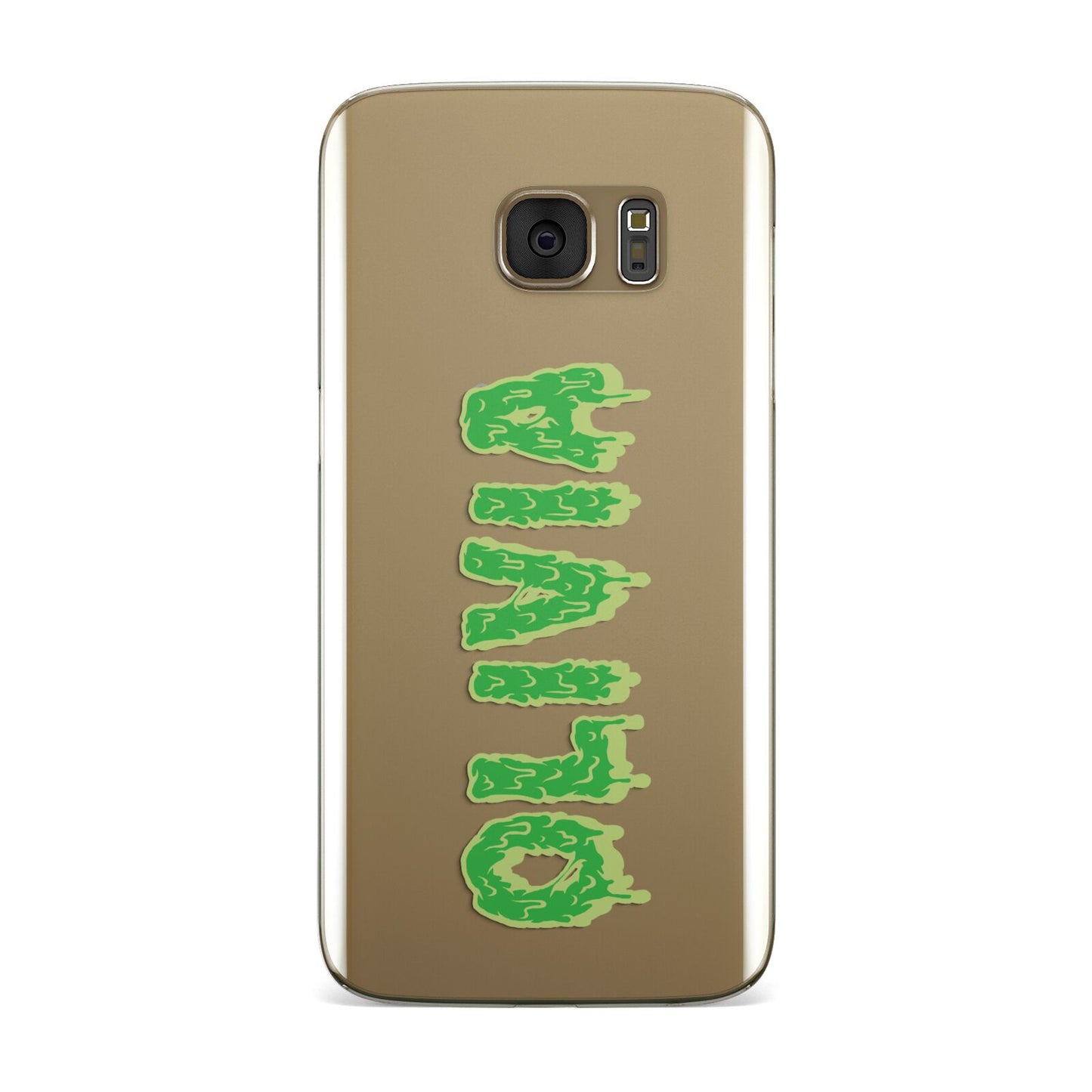 Personalised Green Halloween Slime Text Samsung Galaxy Case