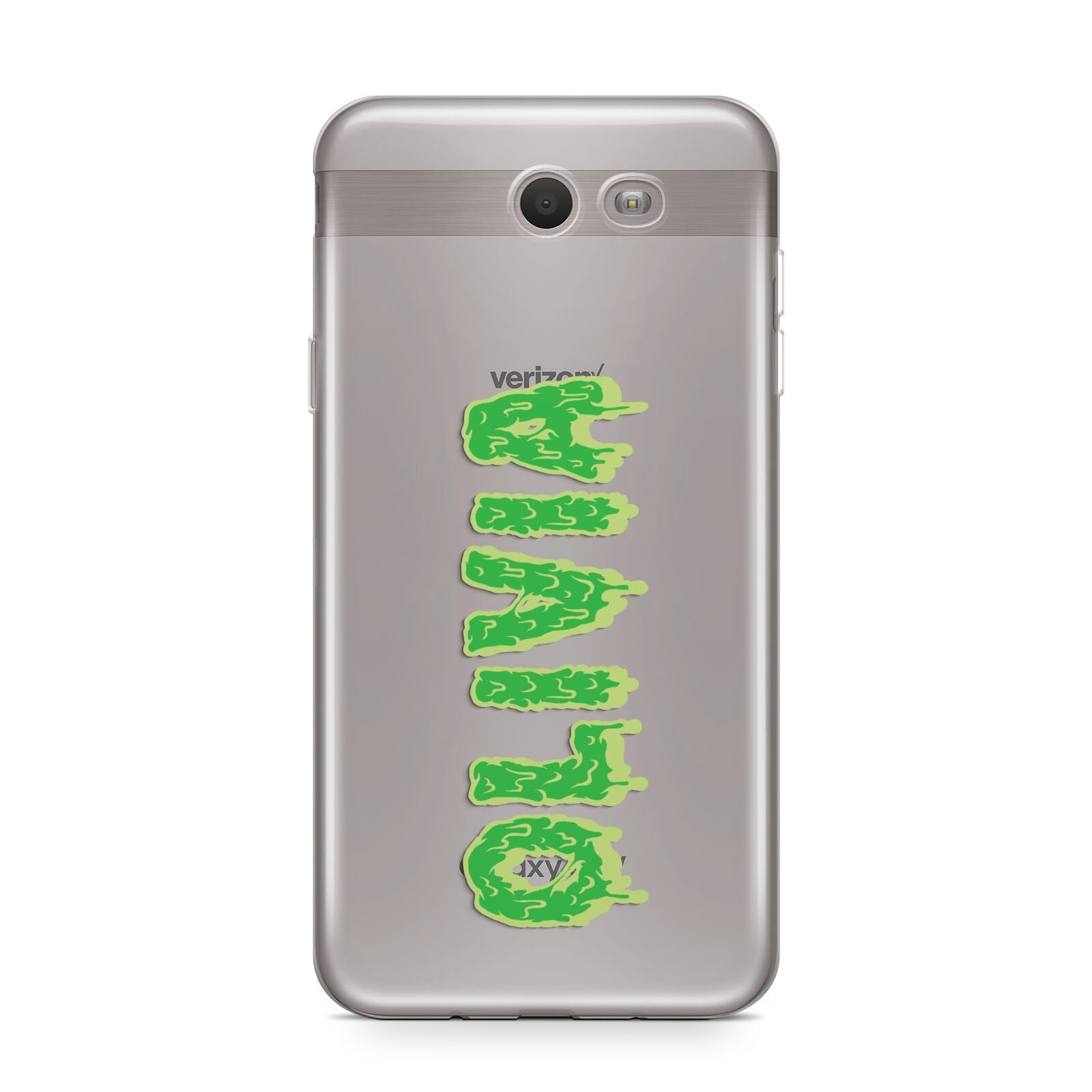 Personalised Green Halloween Slime Text Samsung Galaxy J7 2017 Case