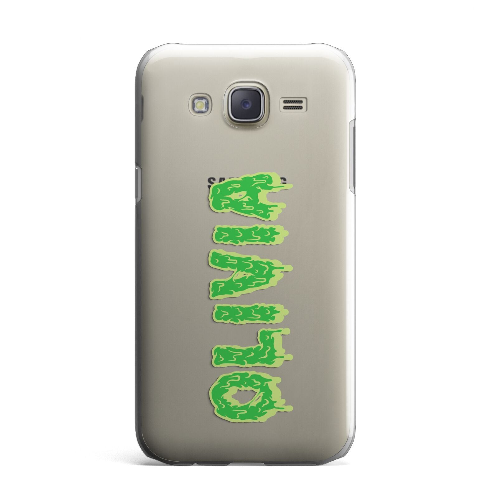 Personalised Green Halloween Slime Text Samsung Galaxy J7 Case