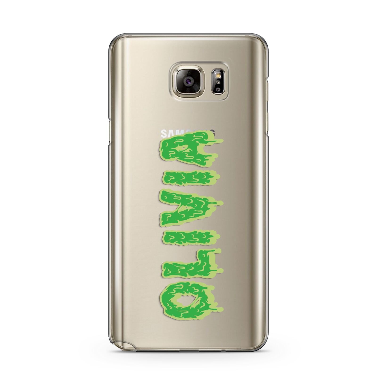 Personalised Green Halloween Slime Text Samsung Galaxy Note 5 Case