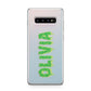 Personalised Green Halloween Slime Text Samsung Galaxy S10 Plus Case