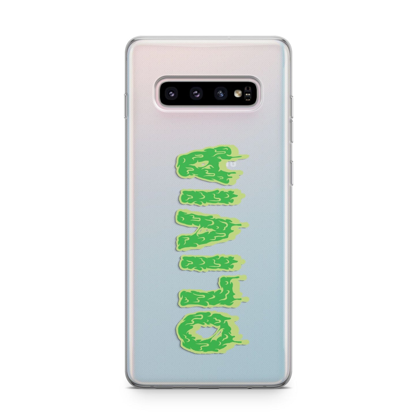 Personalised Green Halloween Slime Text Samsung Galaxy S10 Plus Case