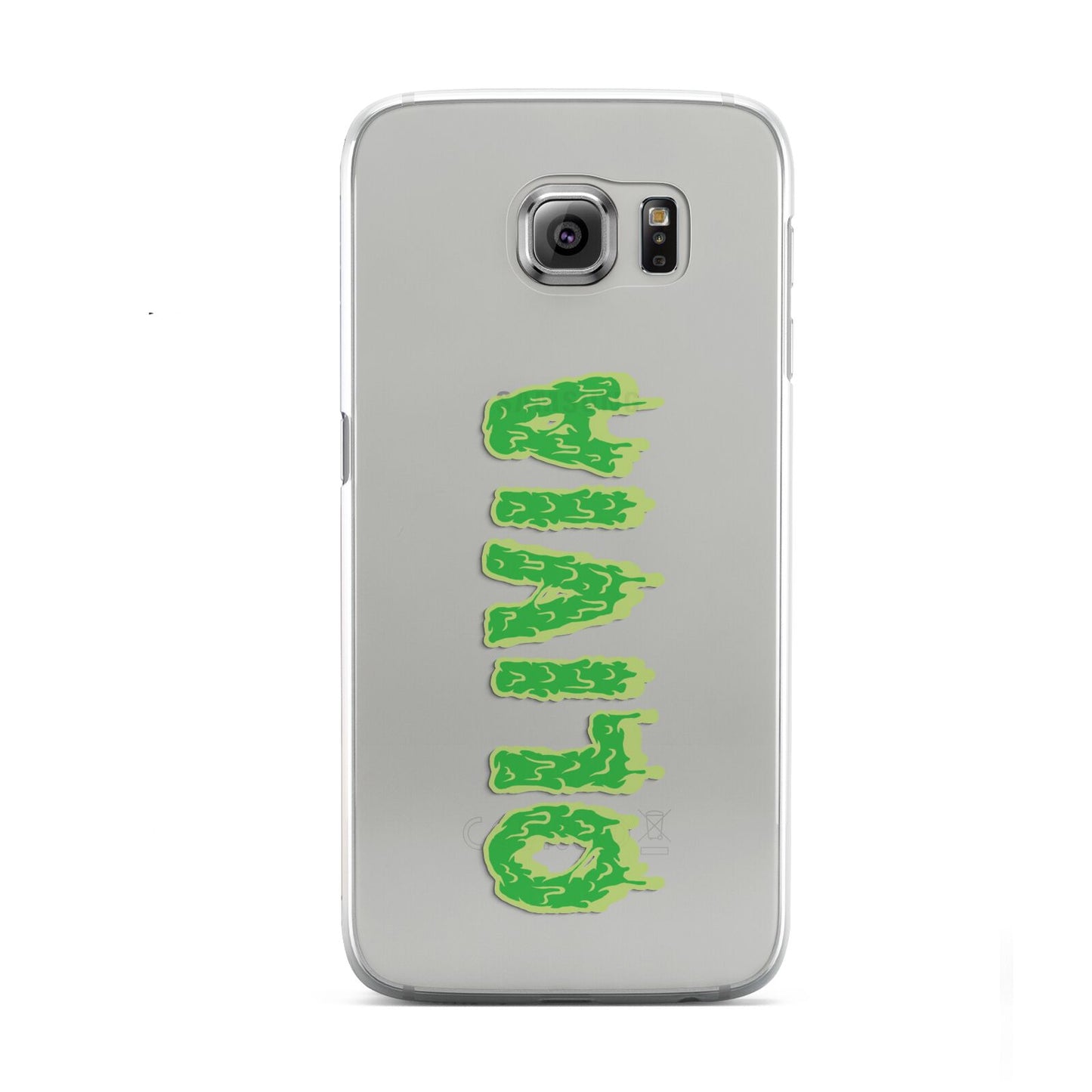 Personalised Green Halloween Slime Text Samsung Galaxy S6 Case
