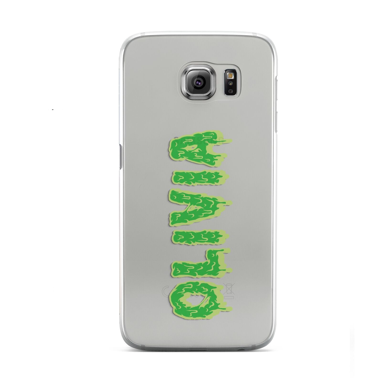Personalised Green Halloween Slime Text Samsung Galaxy S6 Case