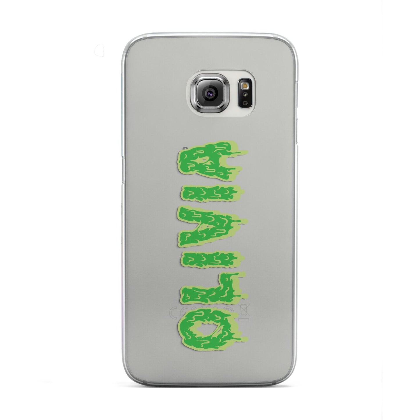 Personalised Green Halloween Slime Text Samsung Galaxy S6 Edge Case