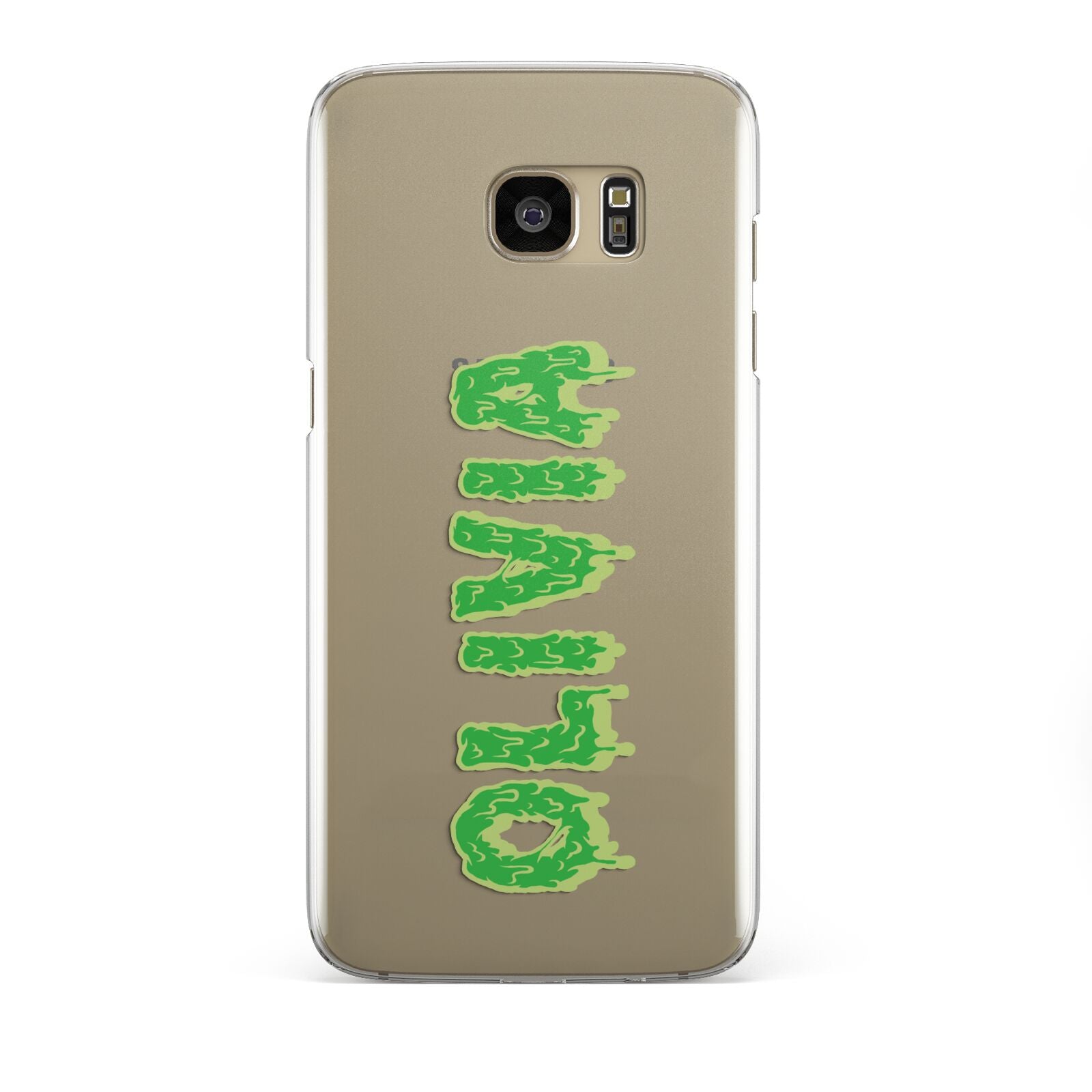 Personalised Green Halloween Slime Text Samsung Galaxy S7 Edge Case