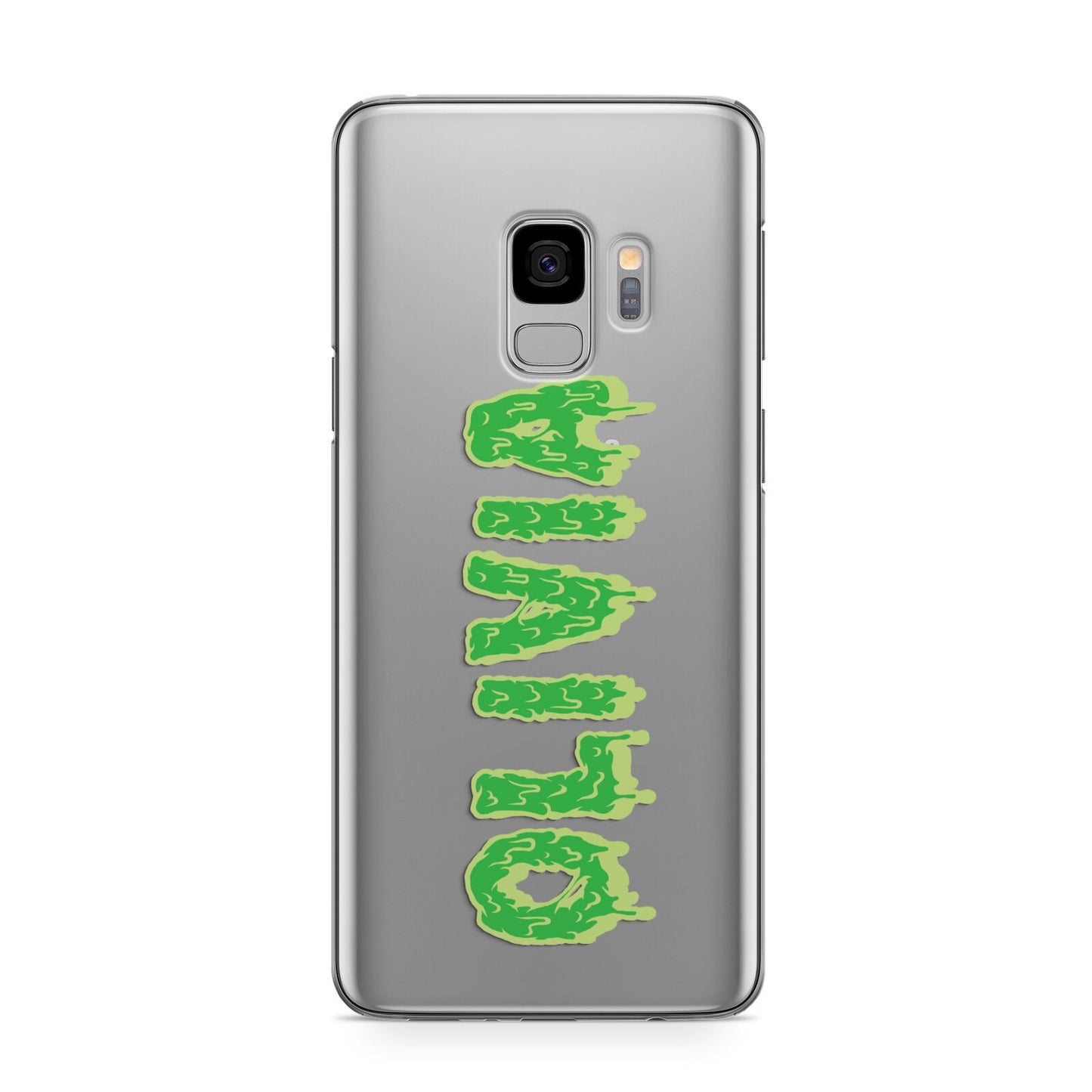 Personalised Green Halloween Slime Text Samsung Galaxy S9 Case