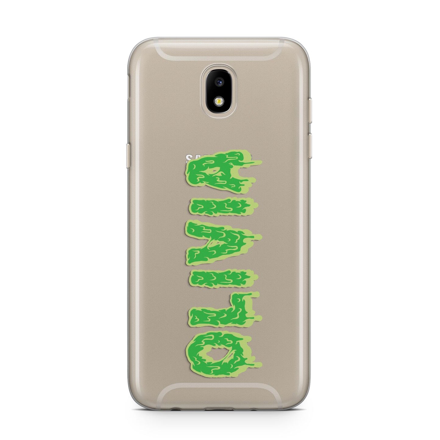 Personalised Green Halloween Slime Text Samsung J5 2017 Case