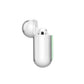 Personalised Green Name AirPods Case Side Angle