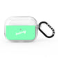 Personalised Green Name AirPods Pro Clear Case