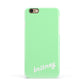 Personalised Green Name Apple iPhone 6 3D Snap Case