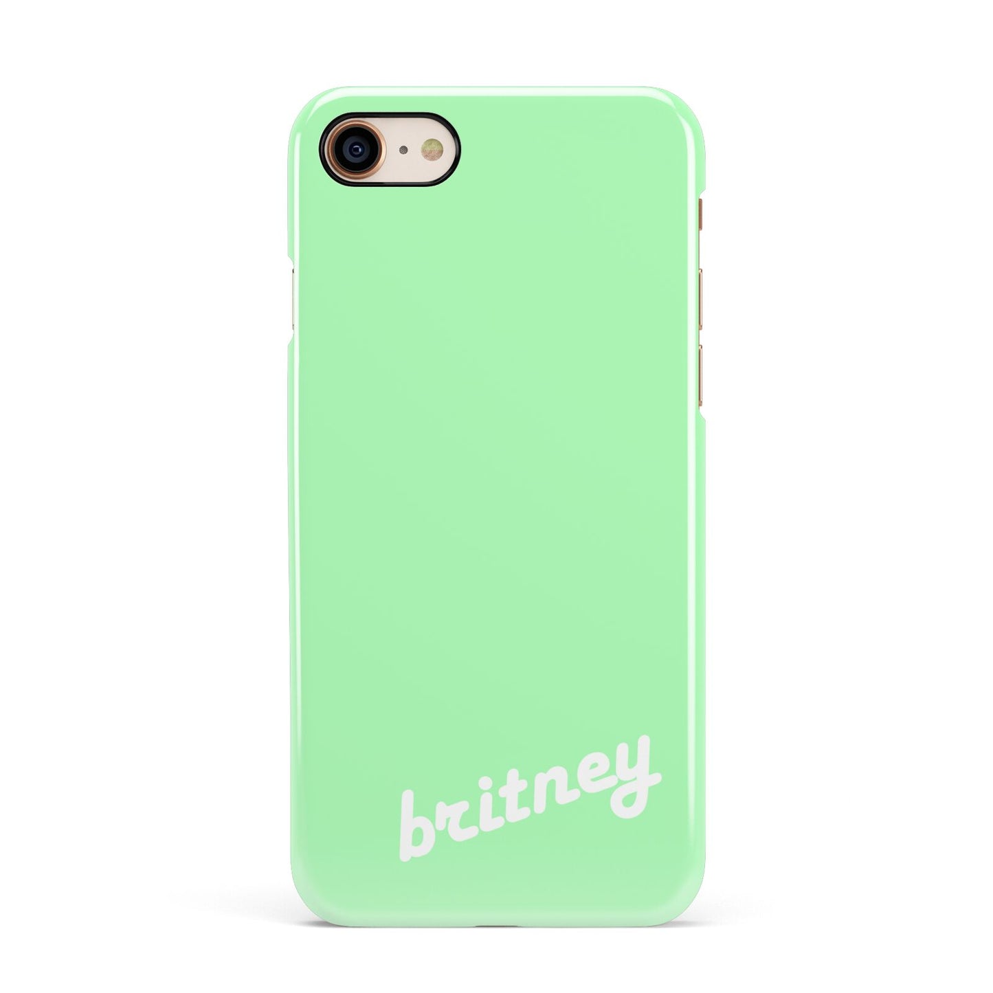 Personalised Green Name Apple iPhone 7 8 3D Snap Case
