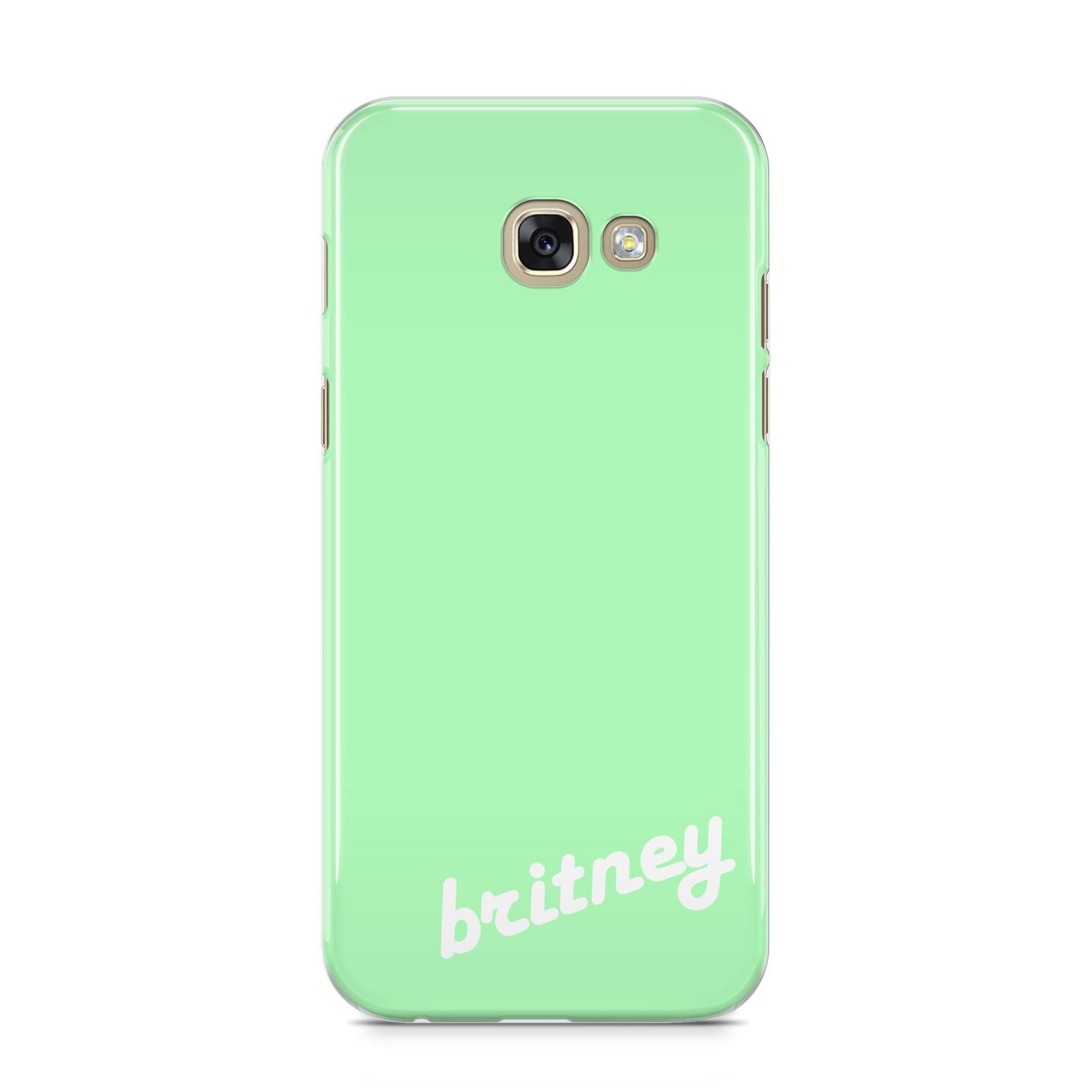 Personalised Green Name Samsung Galaxy A5 2017 Case on gold phone