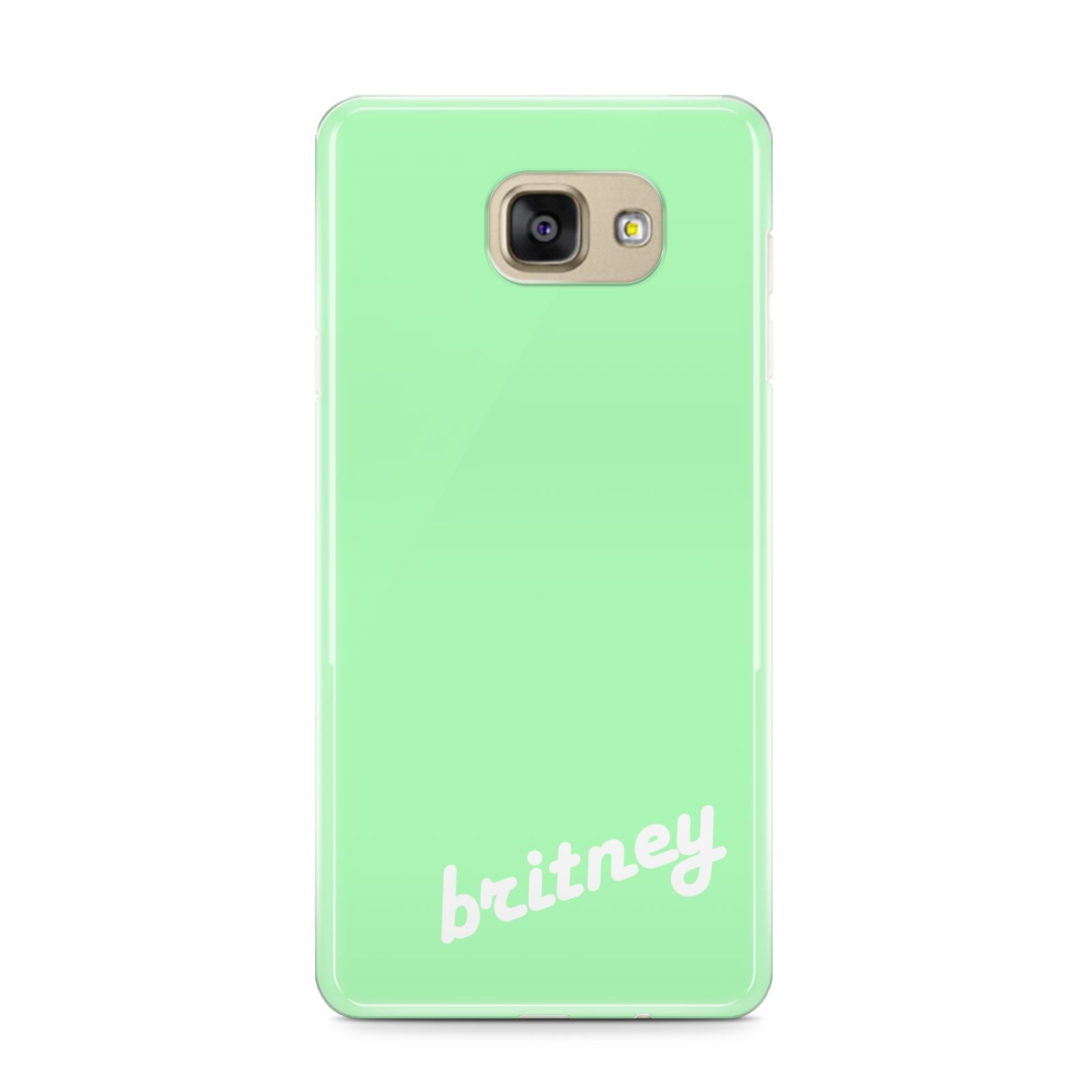 Personalised Green Name Samsung Galaxy A9 2016 Case on gold phone