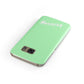 Personalised Green Name Samsung Galaxy Case Front Close Up