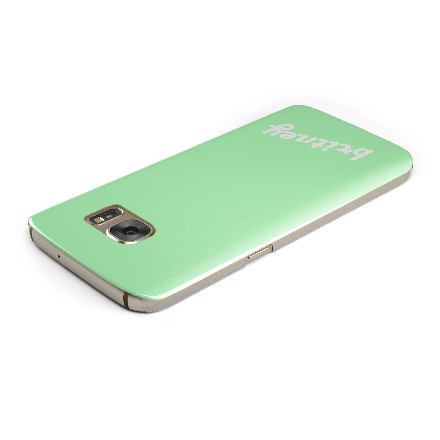 Personalised Green Name Samsung Galaxy Case Top Cutout