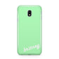 Personalised Green Name Samsung Galaxy J3 2017 Case