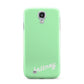 Personalised Green Name Samsung Galaxy S4 Case