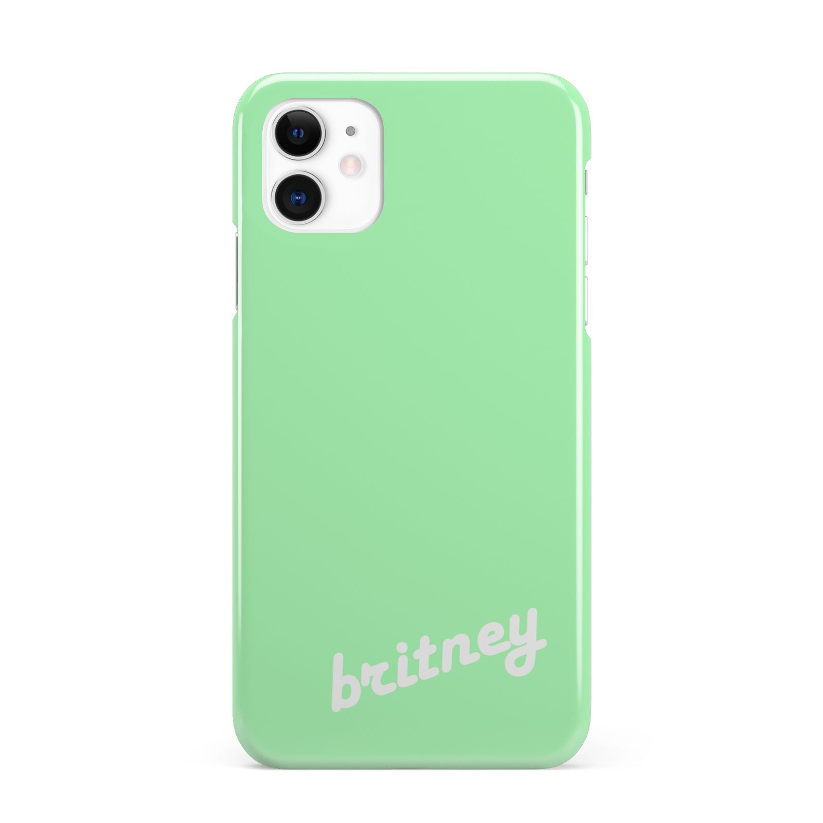 Personalised Green Name iPhone 11 3D Snap Case