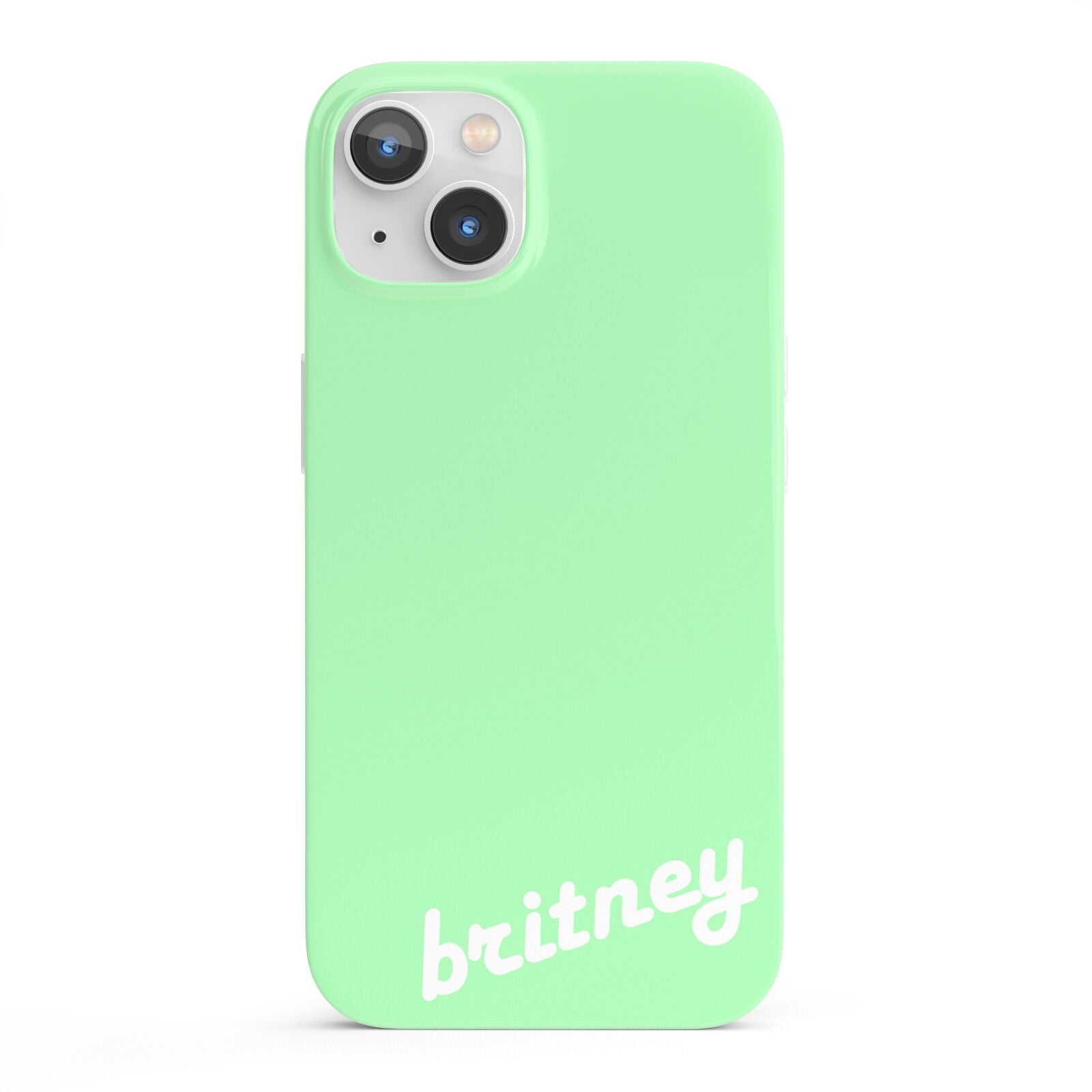 Personalised Green Name iPhone 13 Full Wrap 3D Snap Case