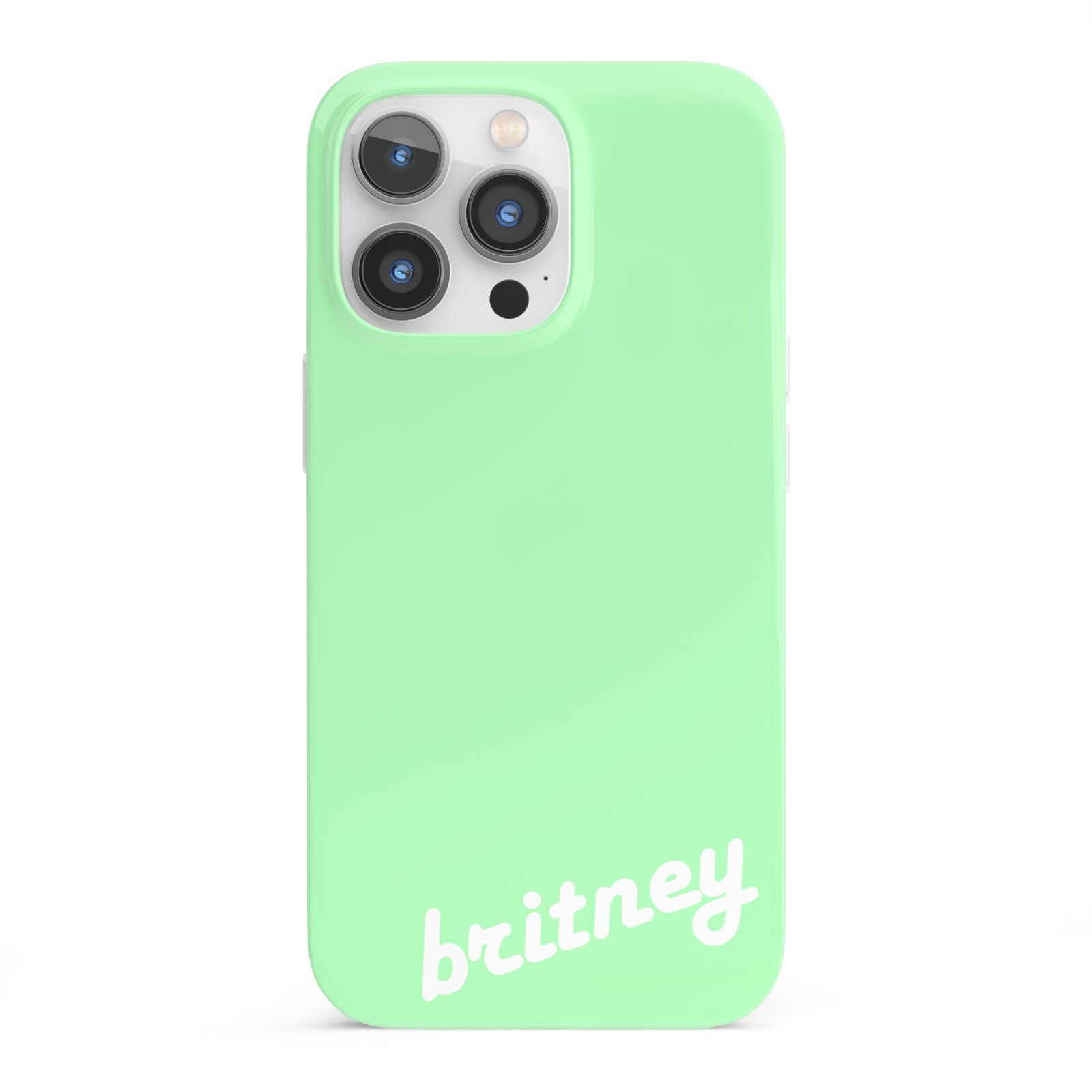 Personalised Green Name iPhone 13 Pro Full Wrap 3D Snap Case