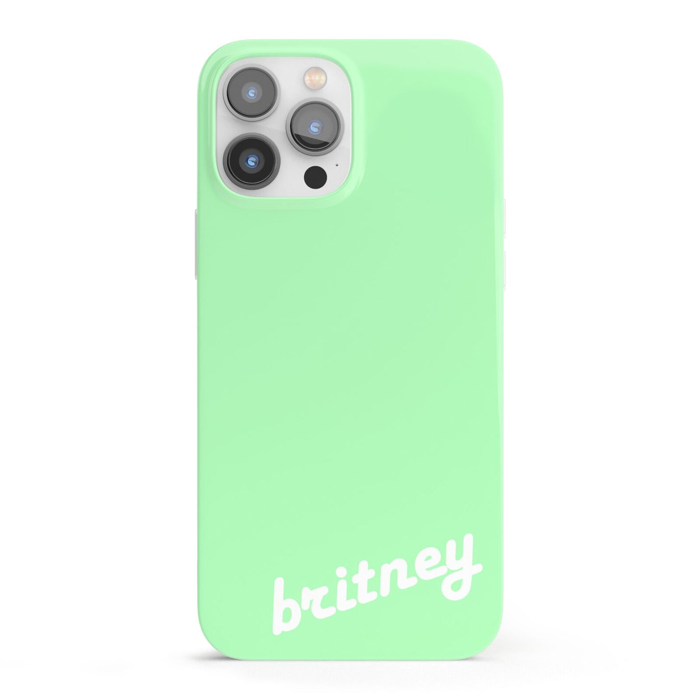 Personalised Green Name iPhone 13 Pro Max Full Wrap 3D Snap Case